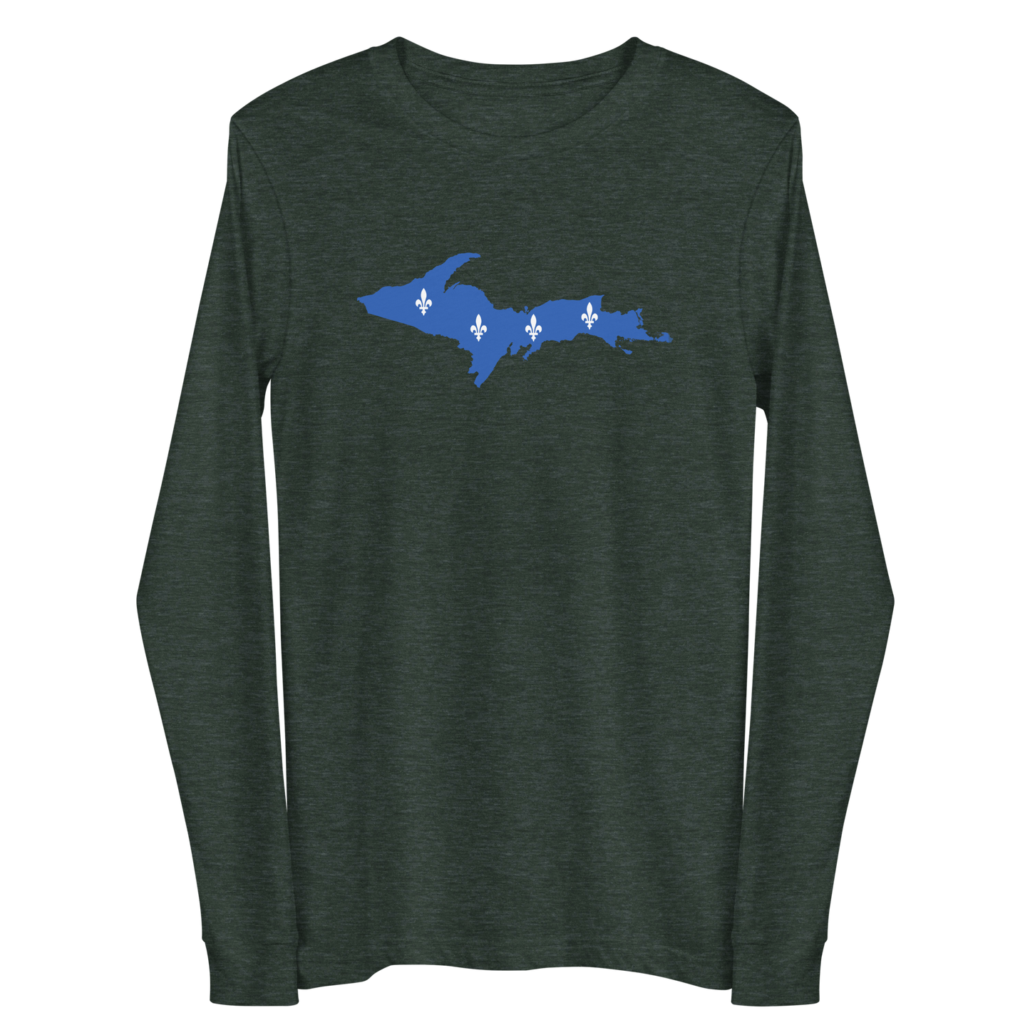 Michigan Upper Peninsula T-Shirt (w/ UP Quebec Flag Outline) | Unisex Long Sleeve