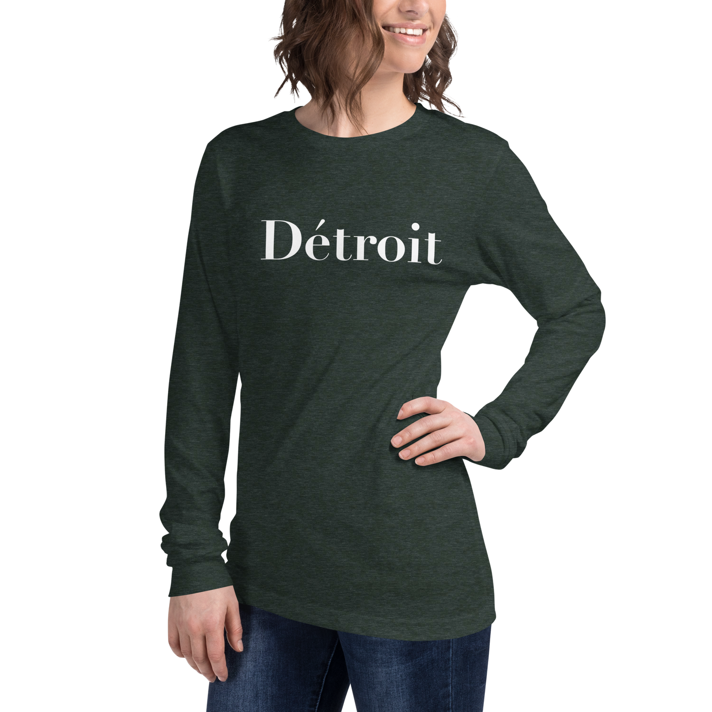 'Détroit' T-Shirt (Didot Font) | Unisex Long Sleeve