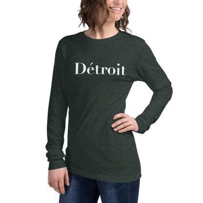 'Détroit' T-Shirt (Didot Font) | Unisex Long Sleeve