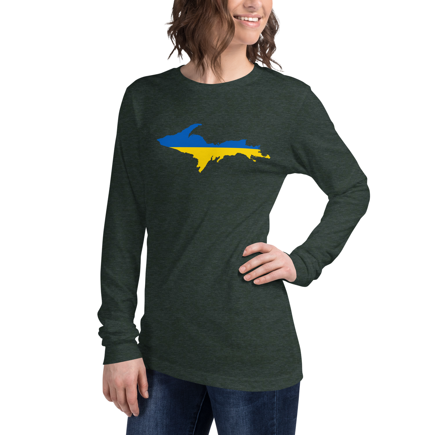 Michigan Upper Peninsula T-Shirt (w/ UP Ukraine Outline) | Unisex Long Sleeve