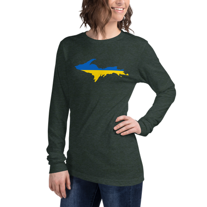 Michigan Upper Peninsula T-Shirt (w/ UP Ukraine Outline) | Unisex Long Sleeve