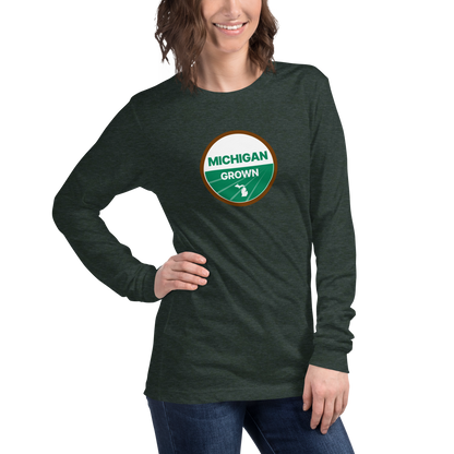 'Michigan Grown' Long Sleeve T-Shirt (Organic Certification Parody)