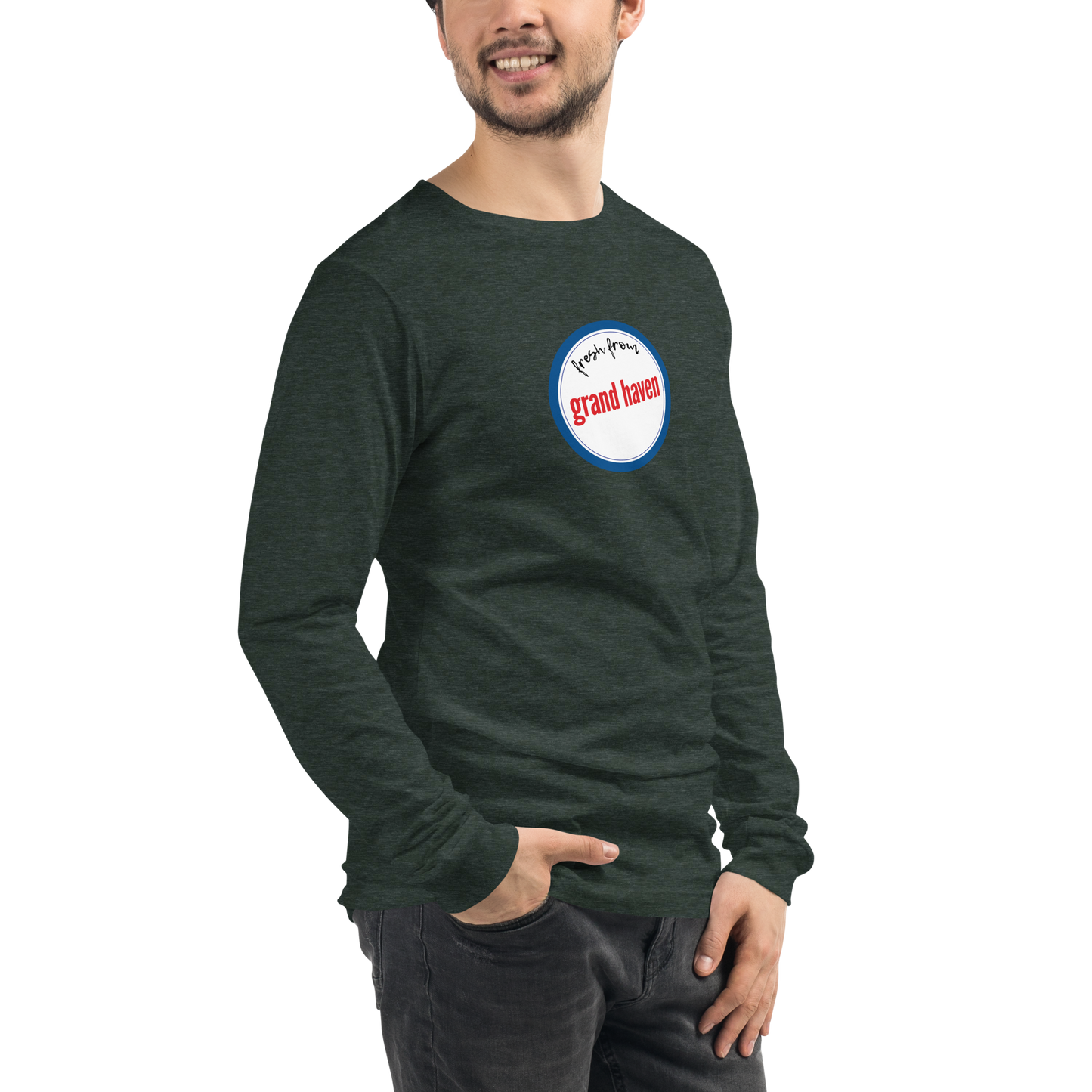 'Fresh From Grand Haven' Long Sleeve T-Shirt (Hypermarket Parody) | Unisex