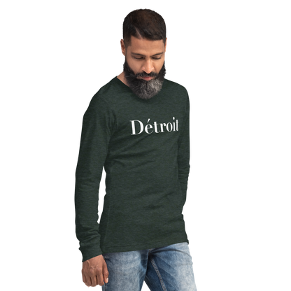 'Détroit' T-Shirt (Didot Font) | Unisex Long Sleeve