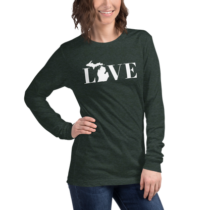 Michigan 'Love' T-Shirt (Didone Font) | Unisex Long Sleeve