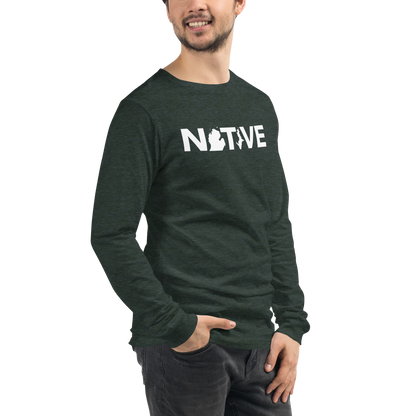 Michigan 'Native' T-Shirt (Geometric Sans Font) | Unisex Long Sleeve