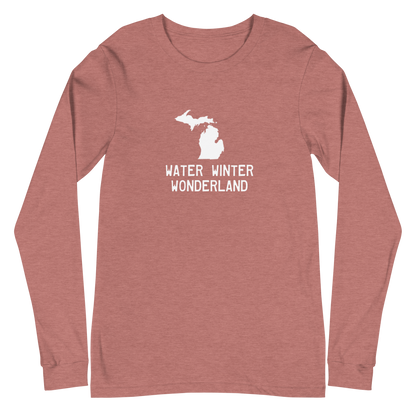 Michigan 'Water Winter Wonderland' Long Sleeve T-Shirt | Unisex