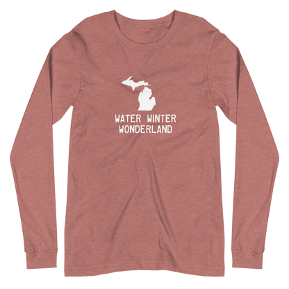 Michigan 'Water Winter Wonderland' Long Sleeve T-Shirt | Unisex