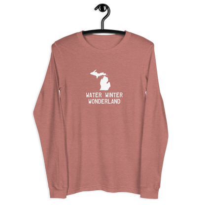 Michigan 'Water Winter Wonderland' Long Sleeve T-Shirt | Unisex