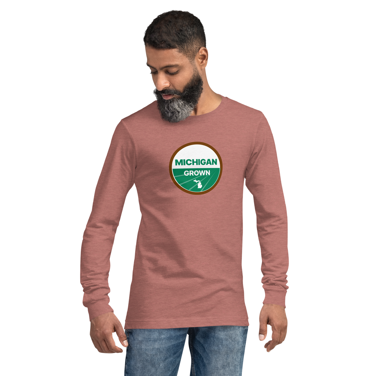 'Michigan Grown' Long Sleeve T-Shirt (Organic Certification Parody)