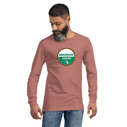 'Michigan Grown' Long Sleeve T-Shirt (Organic Certification Parody)