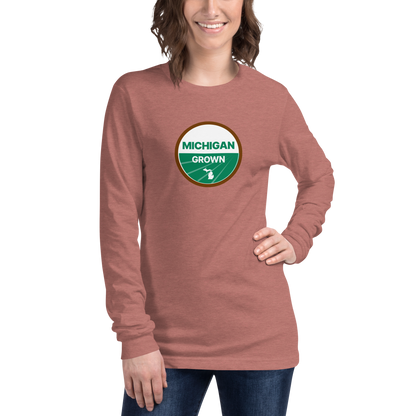 'Michigan Grown' Long Sleeve T-Shirt (Organic Certification Parody)