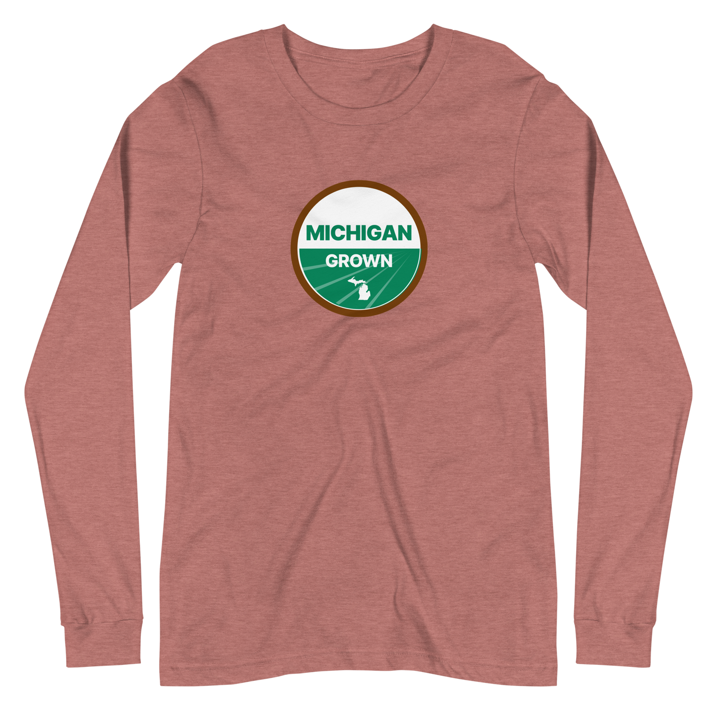 'Michigan Grown' Long Sleeve T-Shirt (Organic Certification Parody)