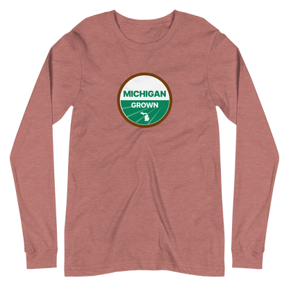 'Michigan Grown' Long Sleeve T-Shirt (Organic Certification Parody)