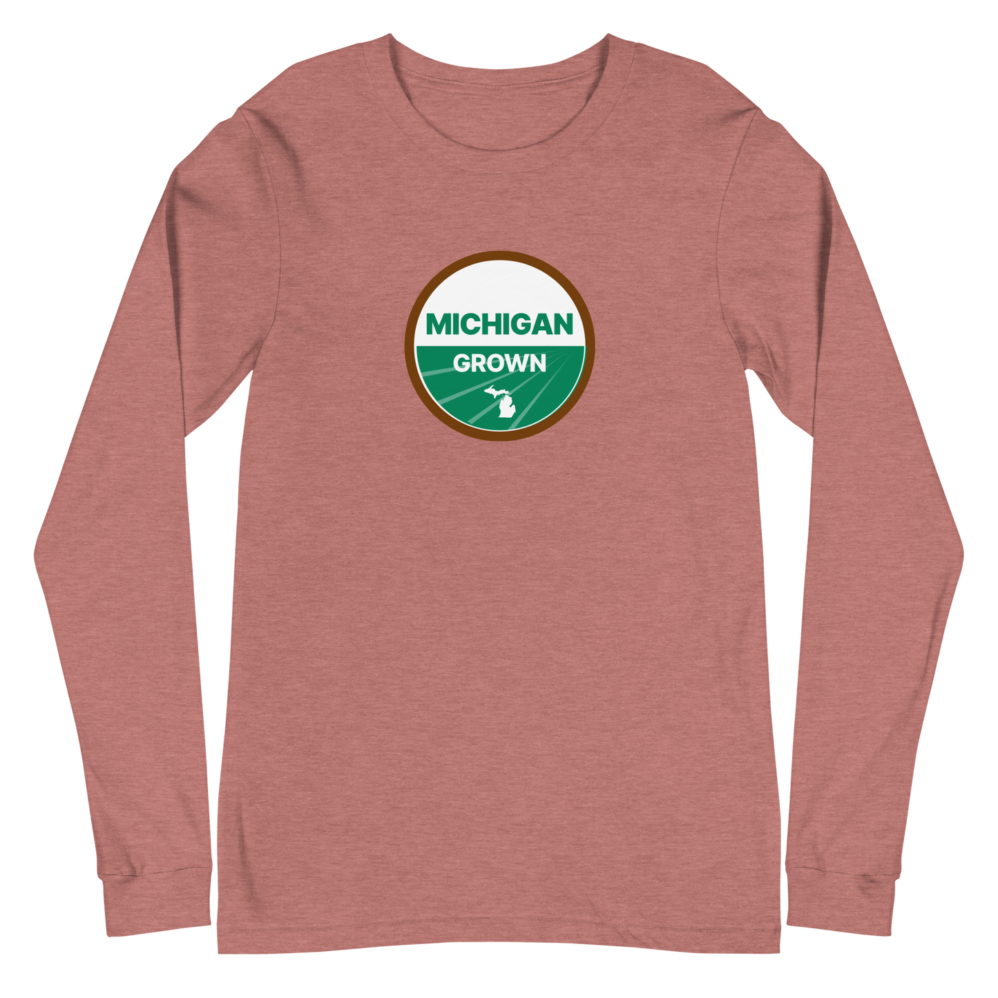 'Michigan Grown' Long Sleeve T-Shirt (Organic Certification Parody)