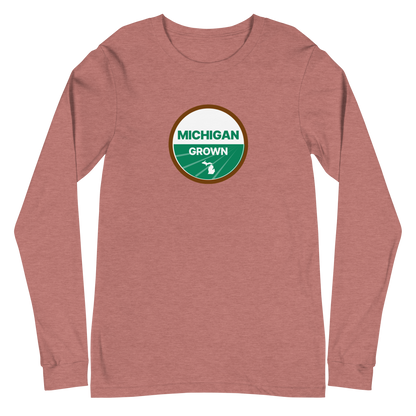 'Michigan Grown' Long Sleeve T-Shirt (Organic Certification Parody)