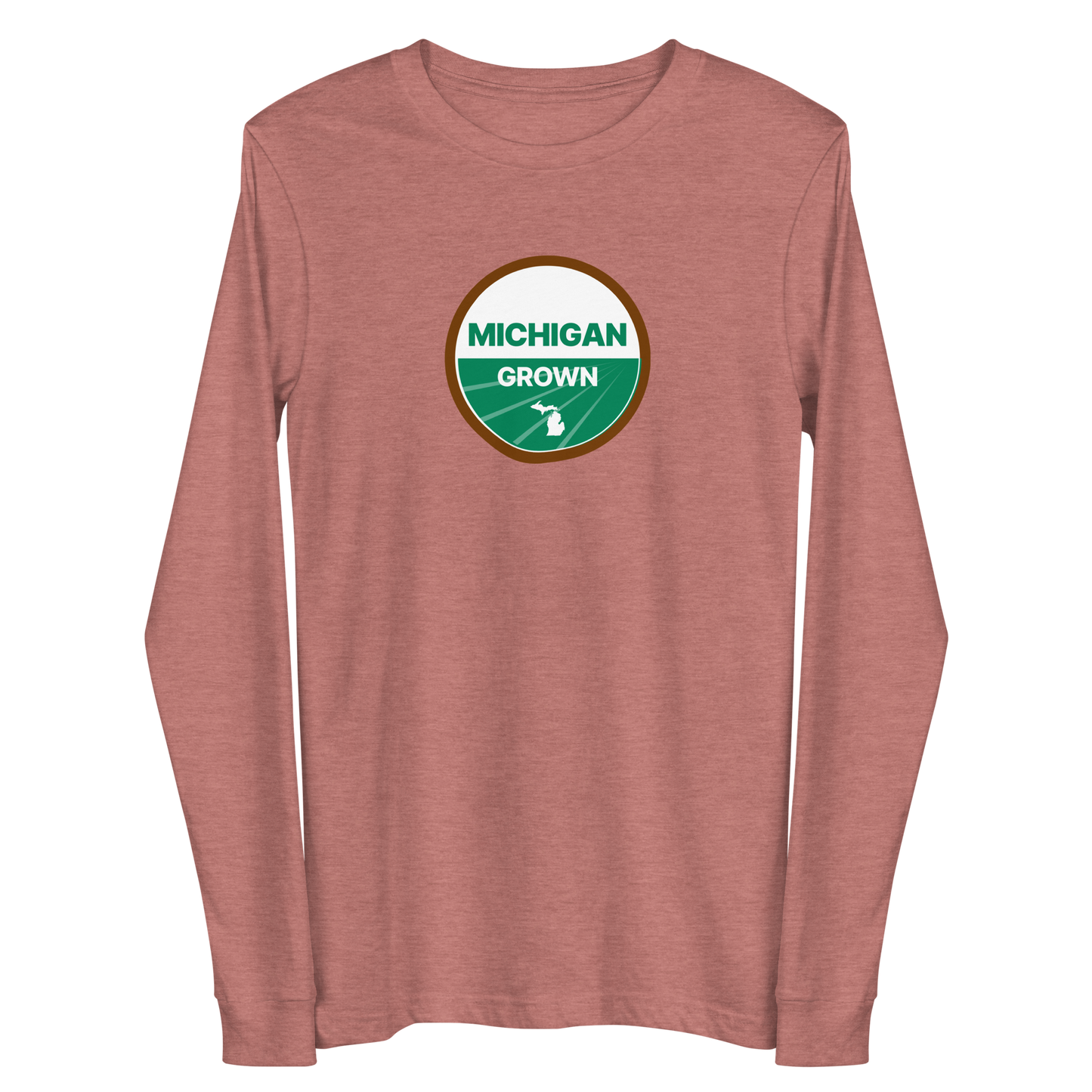 'Michigan Grown' Long Sleeve T-Shirt (Organic Certification Parody)