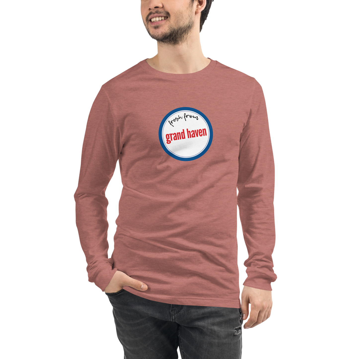 'Fresh From Grand Haven' Long Sleeve T-Shirt (Hypermarket Parody) | Unisex