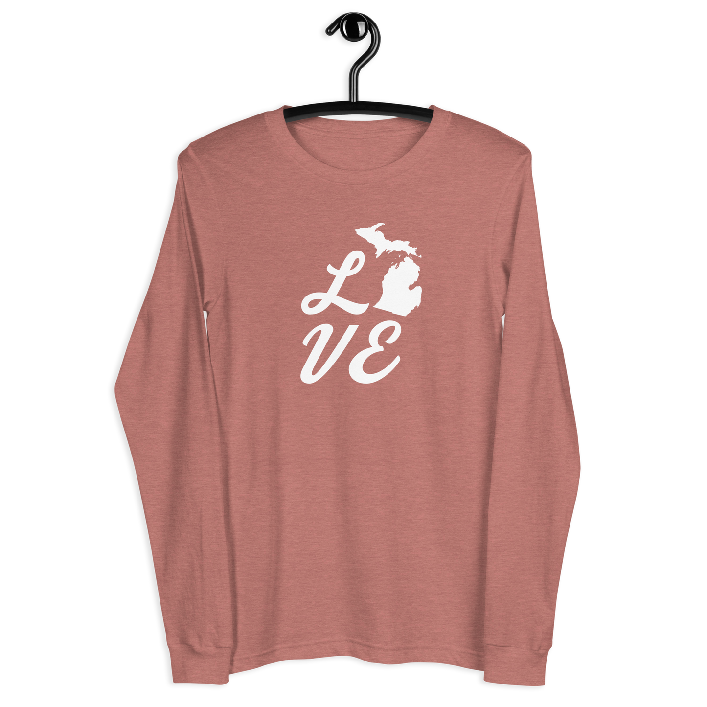 Michigan 'Love' T-Shirt (Retro Script Font) | Unisex Long Sleeve