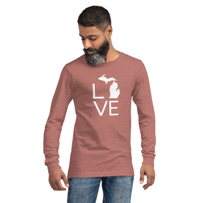 Michigan 'Love' T-Shirt (Thin Sans Font) | Unisex Long Sleeve