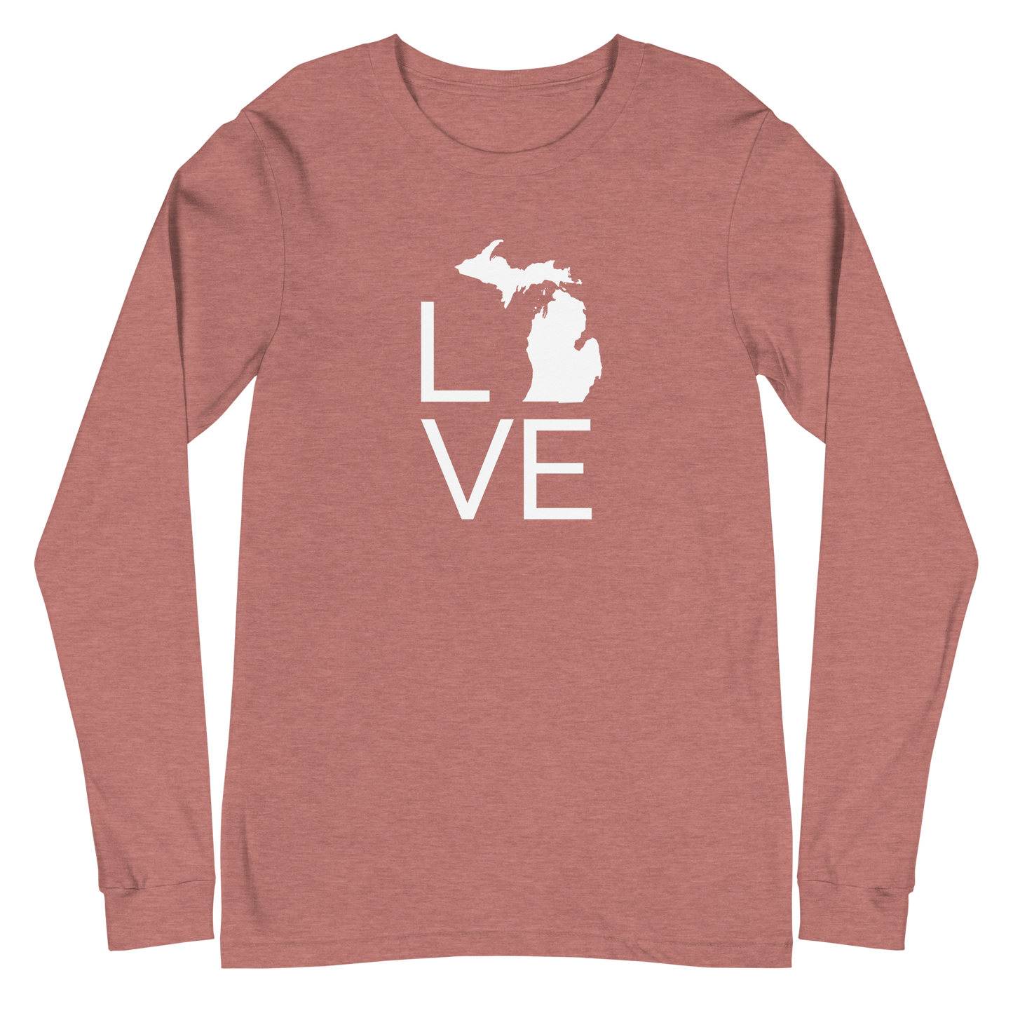 Michigan 'Love' T-Shirt (Thin Sans Font) | Unisex Long Sleeve