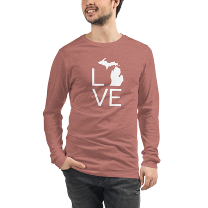 Michigan 'Love' T-Shirt (Thin Sans Font) | Unisex Long Sleeve