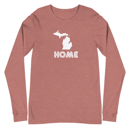 Michigan 'Home' T-Shirt (1970s Audiophile Font) | Unisex Long Sleeve