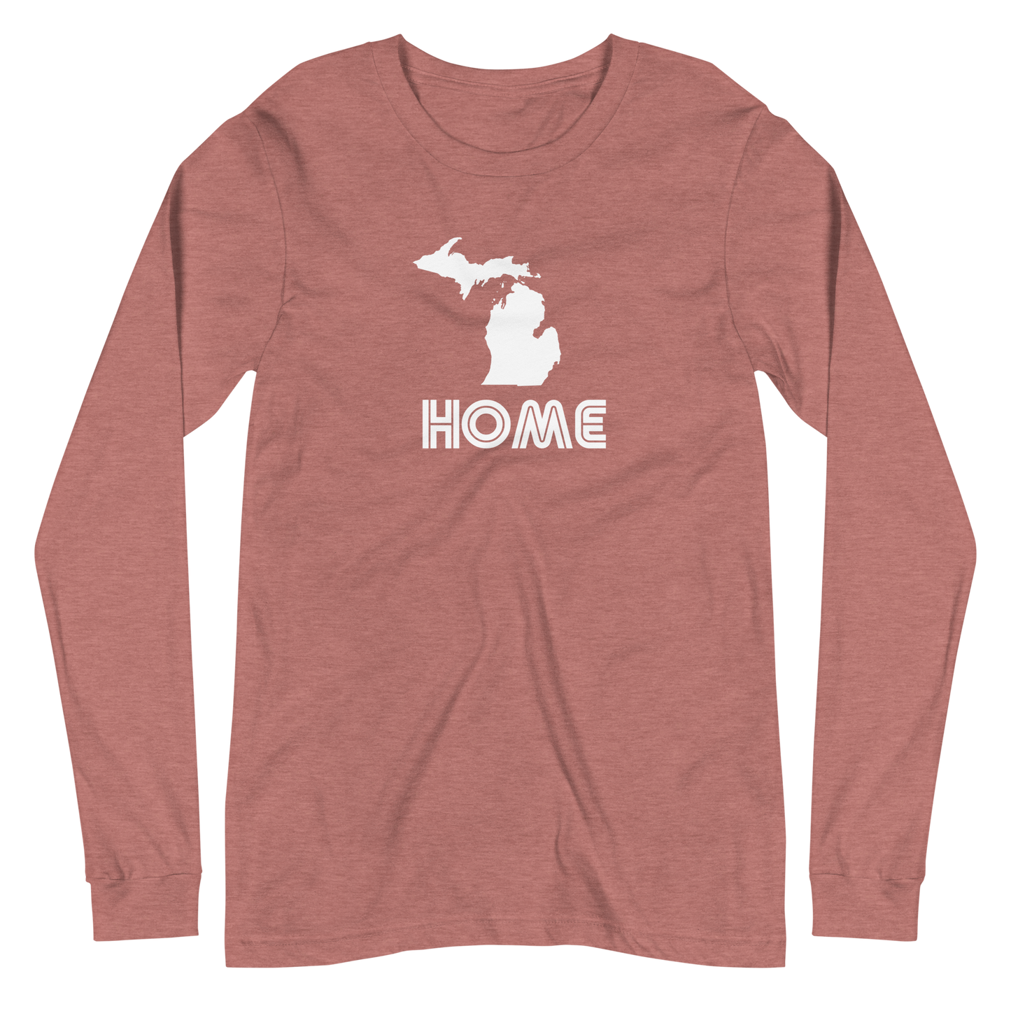 Michigan 'Home' T-Shirt (1970s Audiophile Font) | Unisex Long Sleeve