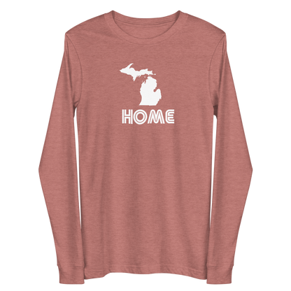 Michigan 'Home' T-Shirt (1970s Audiophile Font) | Unisex Long Sleeve