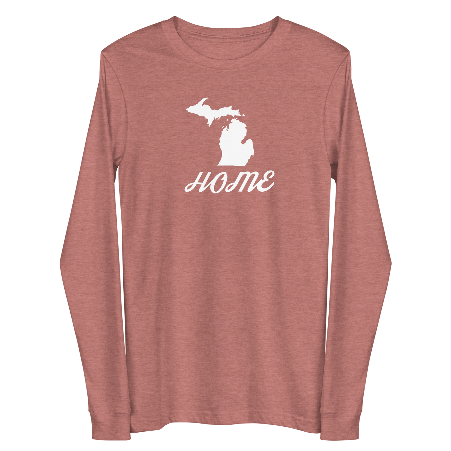 Michigan 'Home' T-Shirt (Retro Script Font) | Unisex Long Sleeve