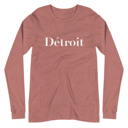 'Détroit' T-Shirt (Didot Font) | Unisex Long Sleeve