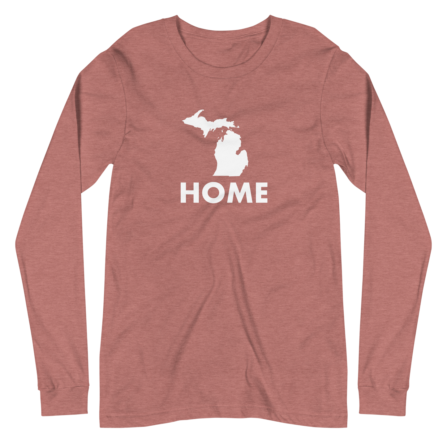 Michigan 'Home' T-Shirt (Geometric Sans Font) | Unisex Long Sleeve