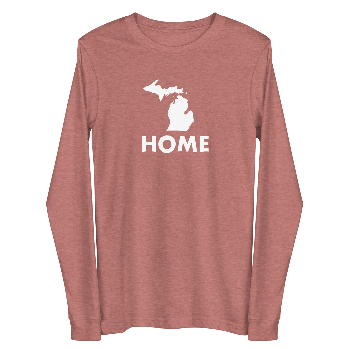 Michigan 'Home' T-Shirt (Geometric Sans Font) | Unisex Long Sleeve