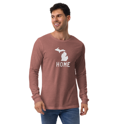 Michigan 'Home' T-Shirt (Licence Plate Font) | Unisex Long Sleeve