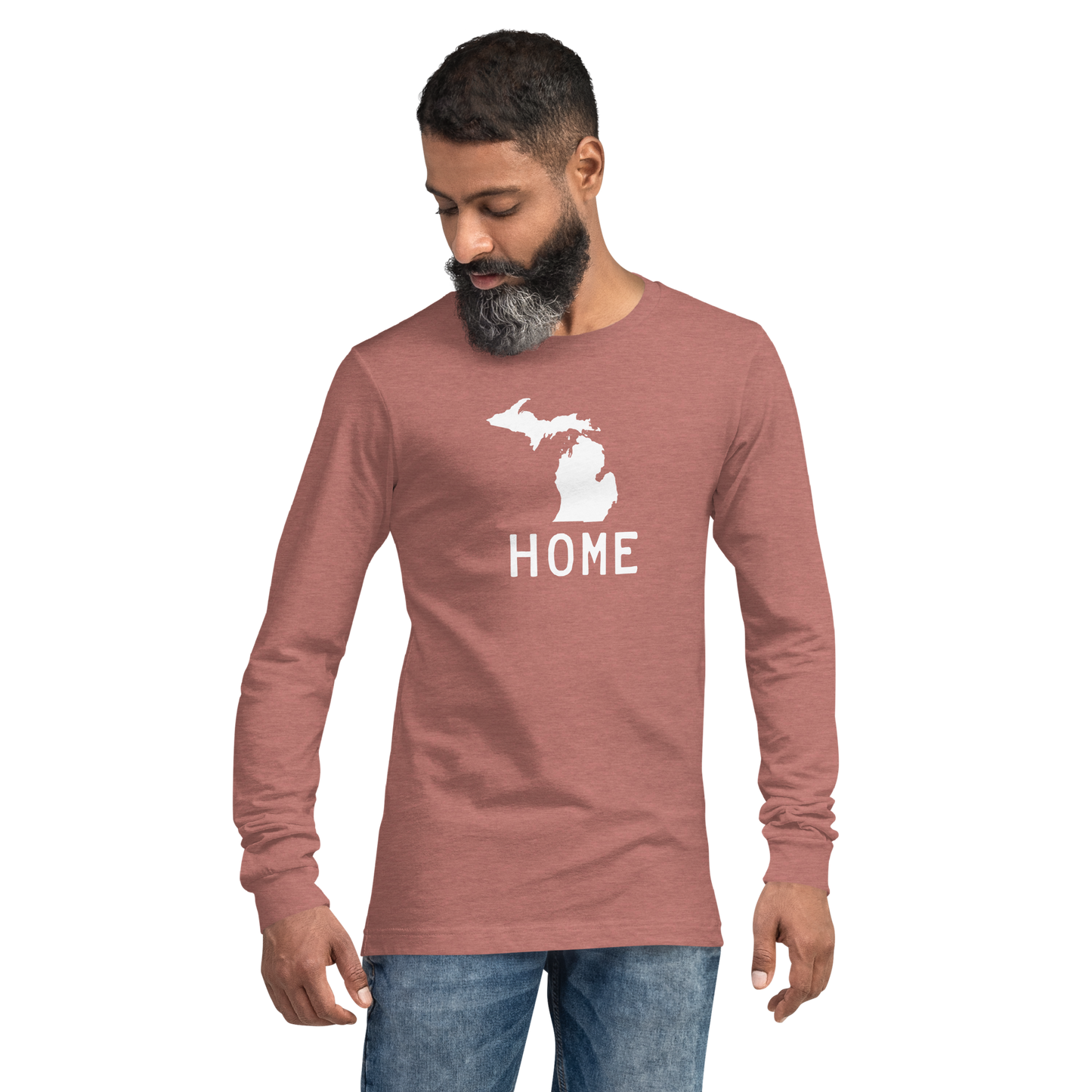 Michigan 'Home' T-Shirt (Licence Plate Font) | Unisex Long Sleeve