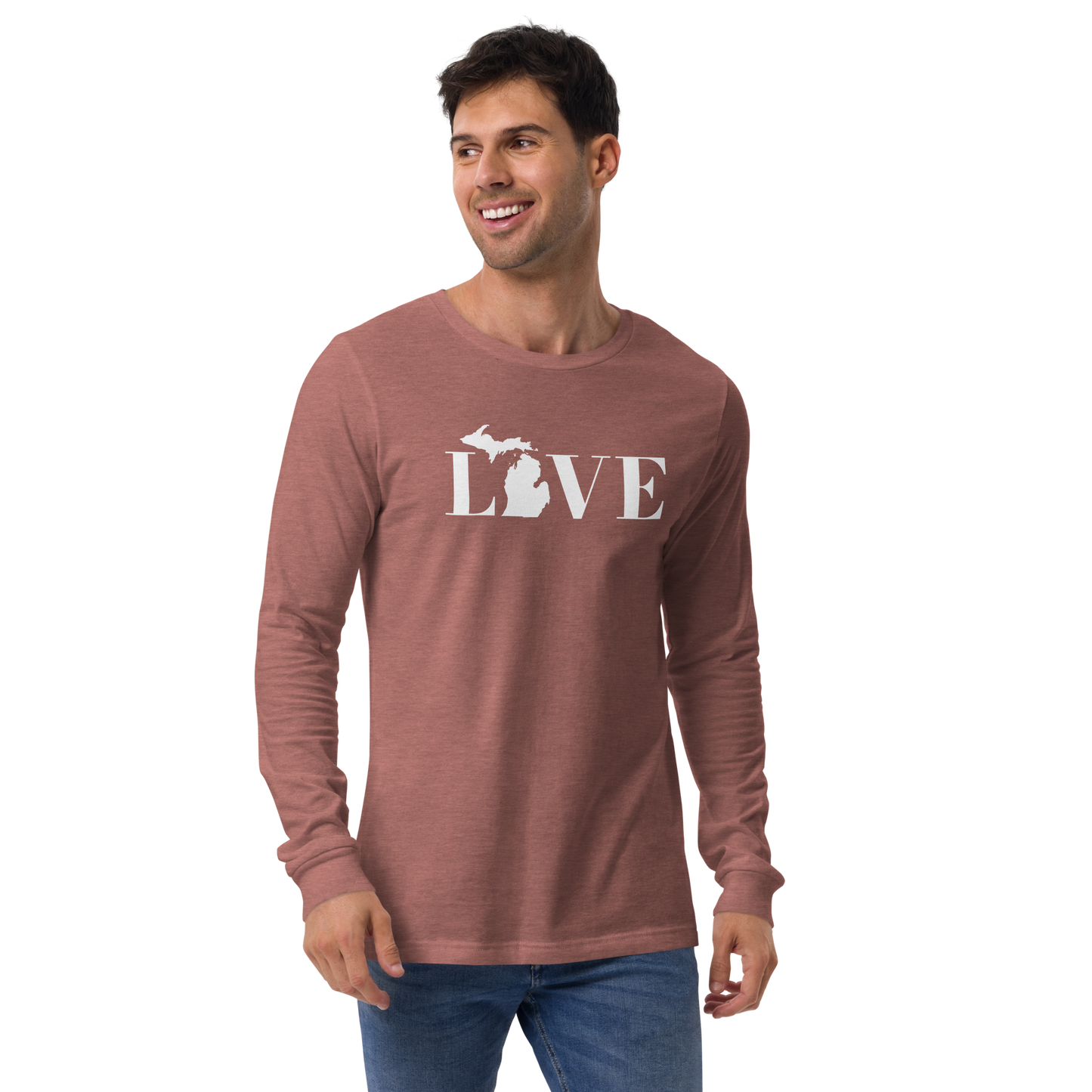 Michigan 'Love' T-Shirt (Didone Font) | Unisex Long Sleeve