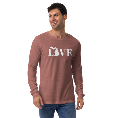 Michigan 'Love' T-Shirt (Didone Font) | Unisex Long Sleeve