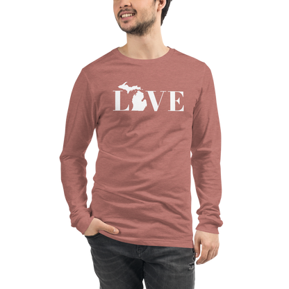 Michigan 'Love' T-Shirt (Didone Font) | Unisex Long Sleeve