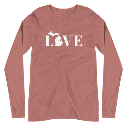 Michigan 'Love' T-Shirt (Didone Font) | Unisex Long Sleeve