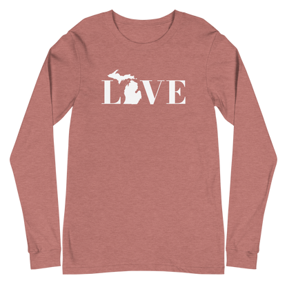 Michigan 'Love' T-Shirt (Didone Font) | Unisex Long Sleeve