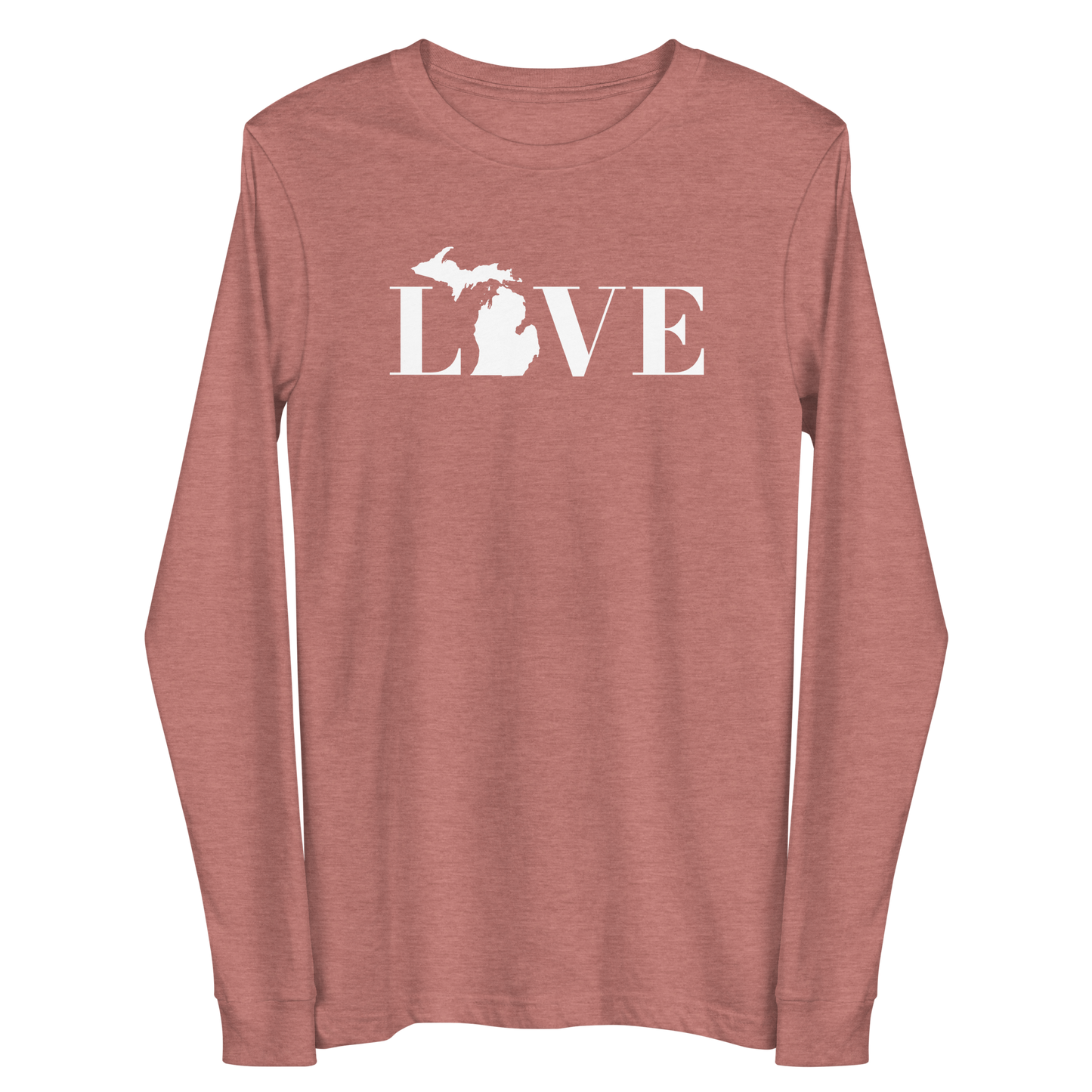 Michigan 'Love' T-Shirt (Didone Font) | Unisex Long Sleeve