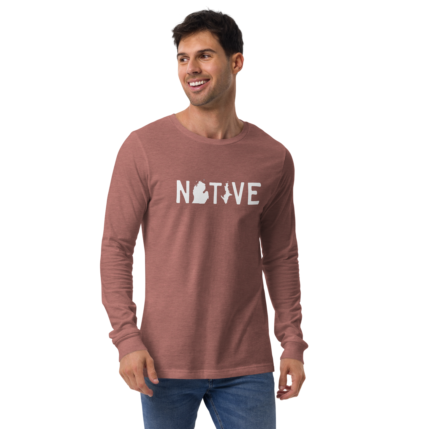 Michigan 'Native' T-Shirt (Licence Plate Font) | Unisex Long Sleeve