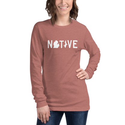 Michigan 'Native' T-Shirt (Licence Plate Font) | Unisex Long Sleeve