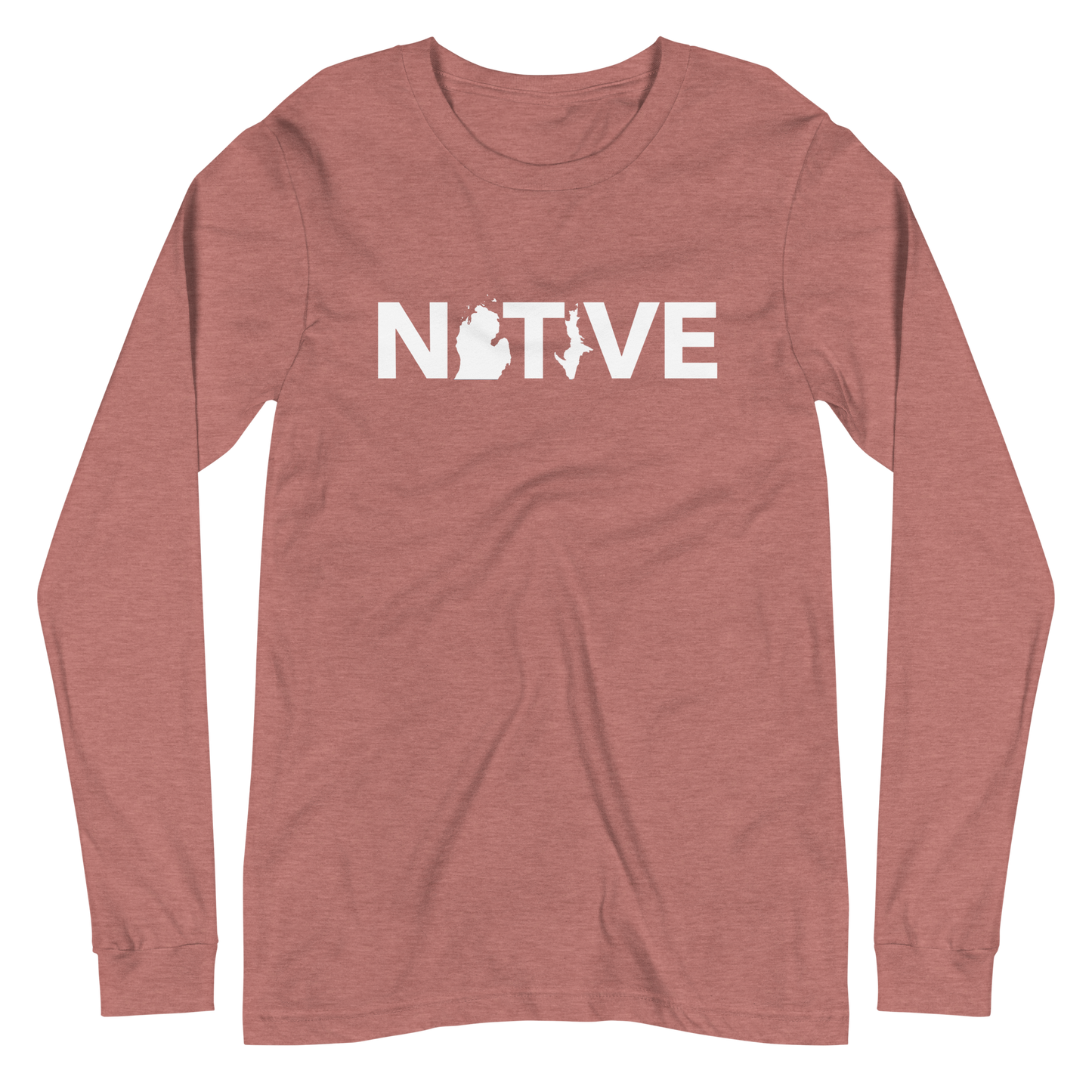 Michigan 'Native' T-Shirt (Geometric Sans Font) | Unisex Long Sleeve