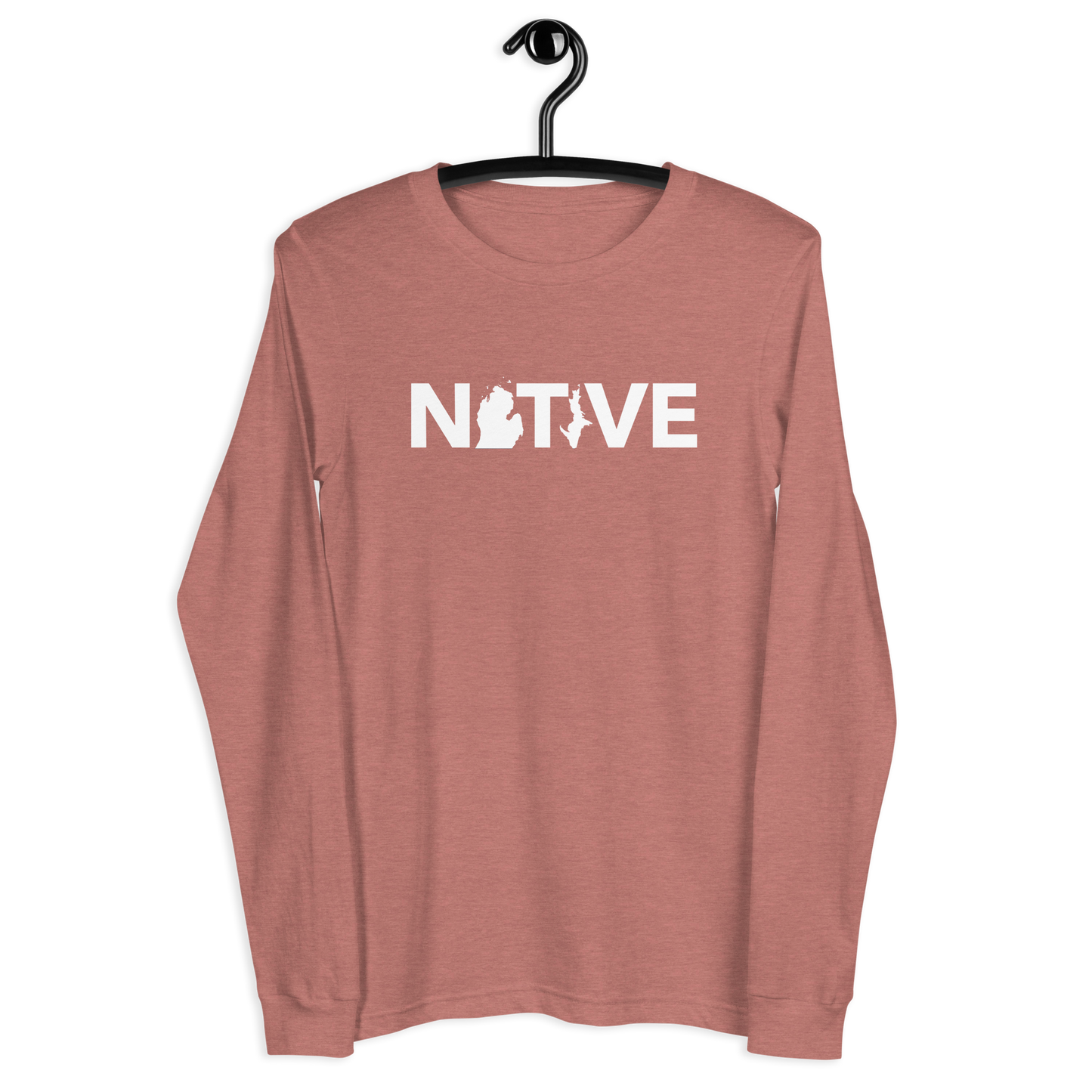 Michigan 'Native' T-Shirt (Geometric Sans Font) | Unisex Long Sleeve