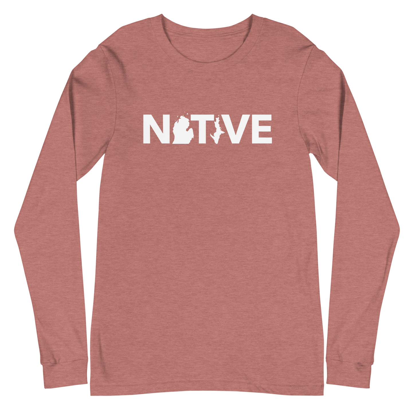 Michigan 'Native' T-Shirt (Geometric Sans Font) | Unisex Long Sleeve