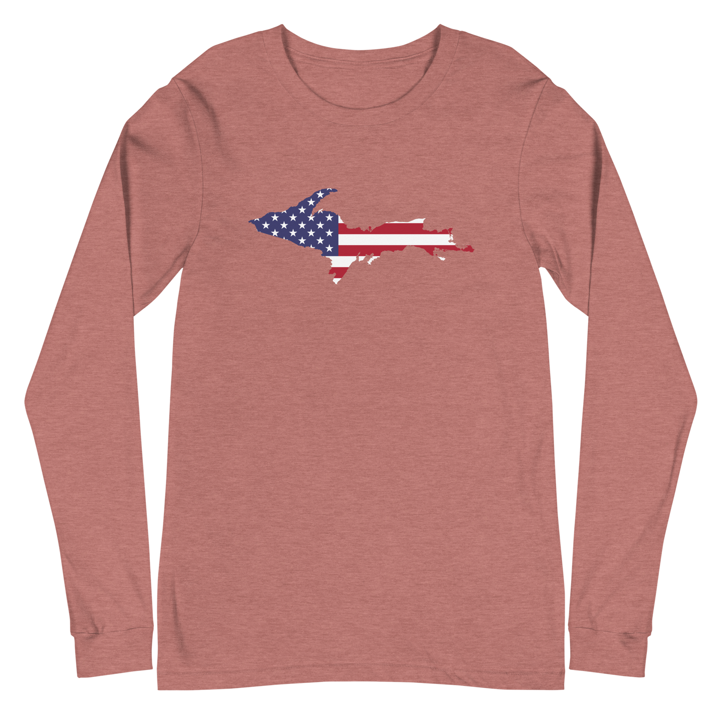 Michigan Upper Peninsula T-Shirt (w/ UP USA Flag Outline) | Unisex Long Sleeve