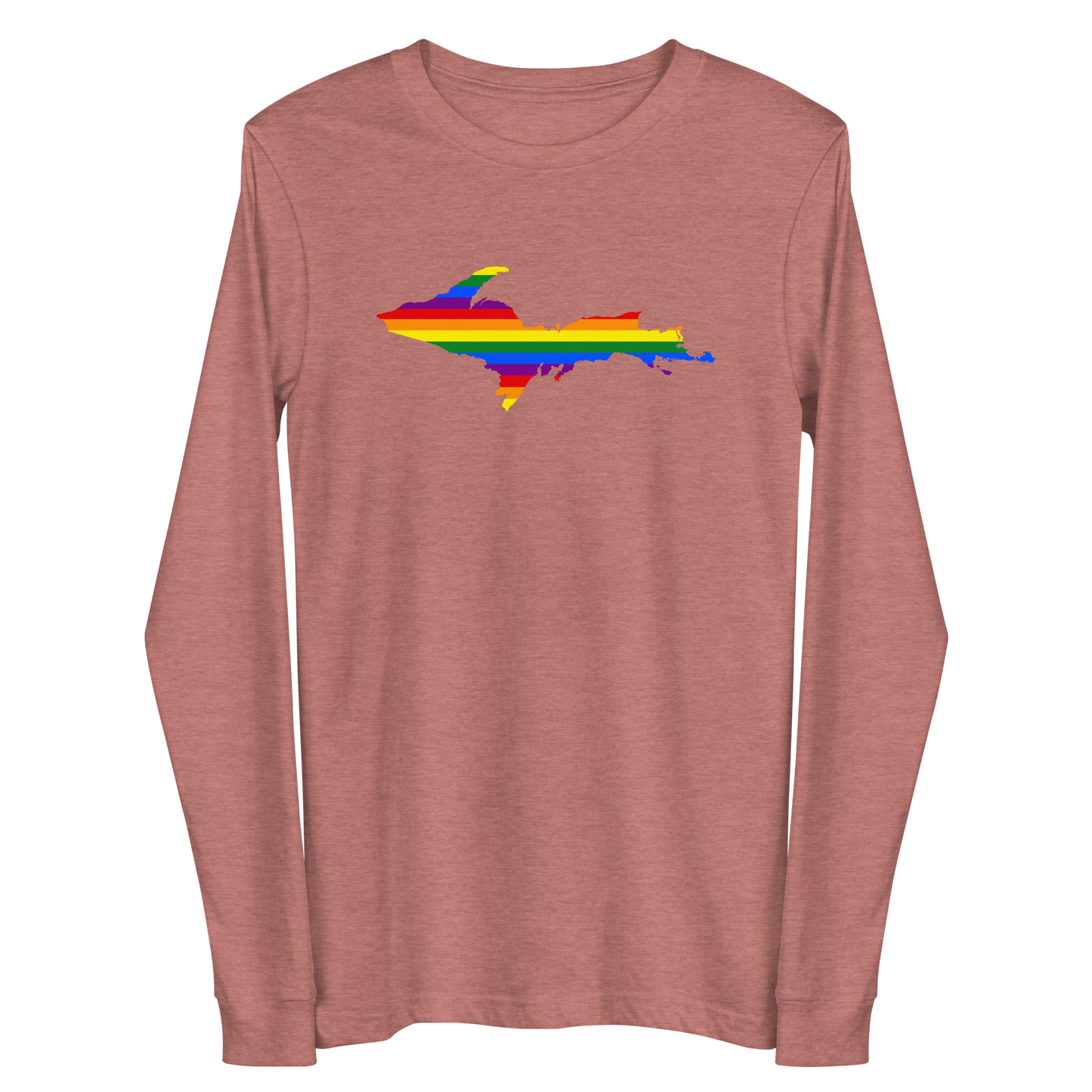 Michigan Upper Peninsula T-Shirt (w/ UP Pride Flag Outline) | Unisex Long Sleeve