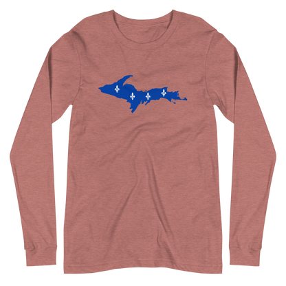 Michigan Upper Peninsula T-Shirt (w/ UP Quebec Flag Outline) | Unisex Long Sleeve