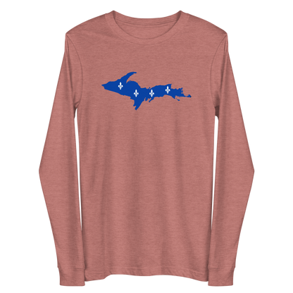 Michigan Upper Peninsula T-Shirt (w/ UP Quebec Flag Outline) | Unisex Long Sleeve